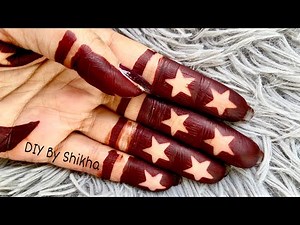 Fingers tip mehendi with trick // Best trick finger tips mehendi design // Instant mehendi result