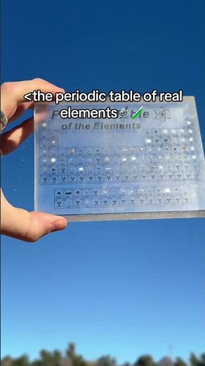 The REAL Periodic Table Of Elements #periodictable #science