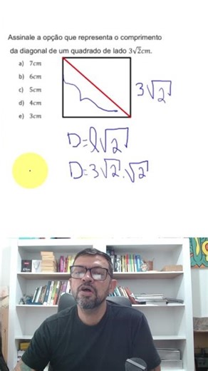 Não erre mais 🎯 Diagonal do quadrado #matematica #vestibular #vamosaprenderjuntos