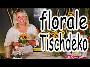 DIY: florale Tischdeko | Sommerdeko | Blumendeko | Blumengesteck | Hochzeitsdeko| Floristik24