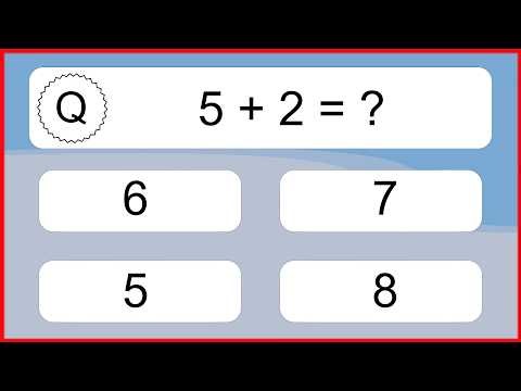 20 Addition Quiz Exercises for Kids