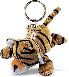 Puzzled Tiger Stuffed Animal Keychain Plush - Super Soft Keychains for Bag, Backpack Charm and Purse Accessory, Cute Keychains for Women and Men, Perfect for Kids and Adults - Tiger- 4 Inches