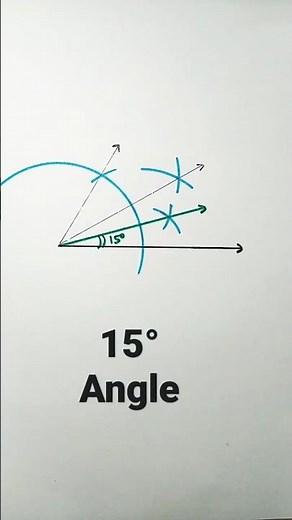 15 degree angle with compass | 15° Angle