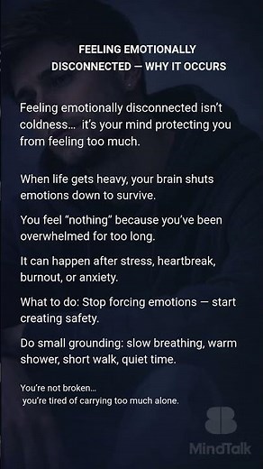 Feeling Emotionally Disconnected — Why It Occurs