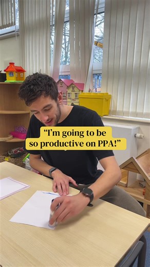 Teachers, at least the intention of getting work done during PPA was there…right?🤣 Disclaimer - I did in fact have a very productive time on PPA, despite reciting Bad Bunny lyrics every two minutes. 😮‍💨 #teachertok #teacherlife #teacher #teaching #teachersbelike
