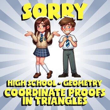 Coordinate Proofs in Triangles SORRY Math Game - No Prep Geometry Review
