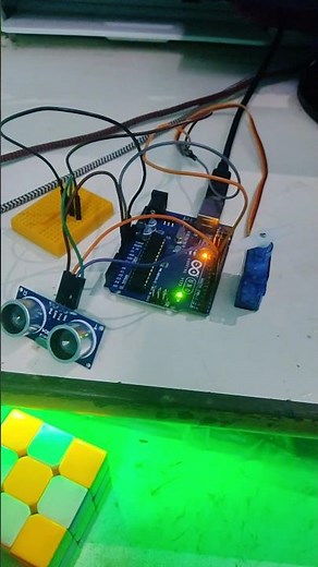 Arduino Uno, ultrasonic sensor module #shorts