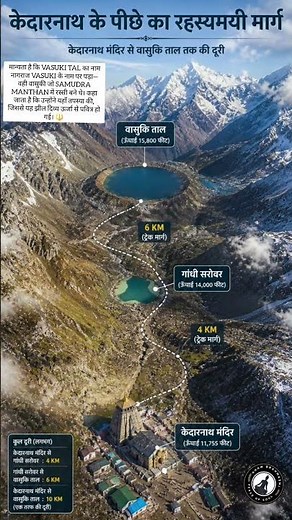 Kedarnath Secret Route 🔱 Vasuki Tal Distance Aerial View