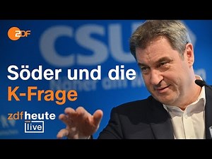 Kanzlerkandidatur der Union: Söder akzeptiert Entscheidung der CDU │ ZDFheute live