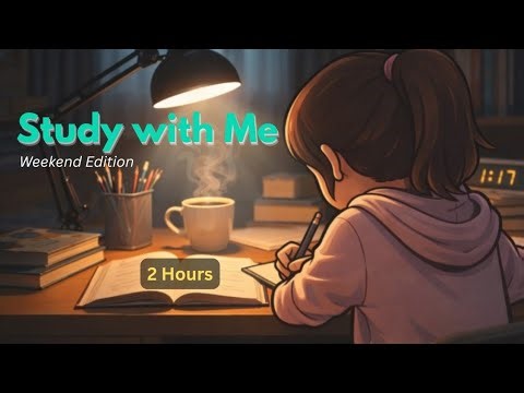 2 Hour Study With Me🌙 | Late Night Focus Session | Lofi Music | Calm Desk Ambience