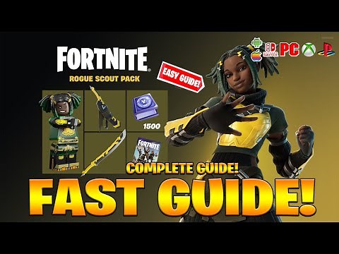 How To COMPLETE ALL ROGUE SCOUT QUEST PACK CHALLENGES in Fortnite! (Free Rewards Quests)