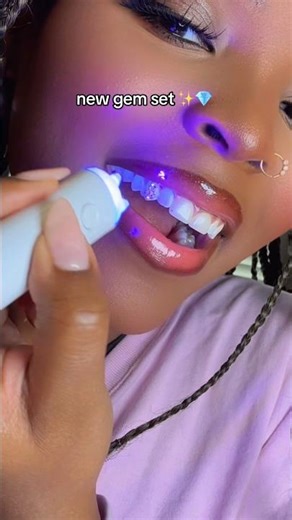 DIY tooth gems AT HOME ✨💎🦷 #toothgems #diy #style #shorts #tutorial #teeth #crafts #beauty #viral
