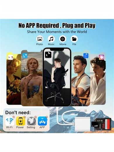 5.08cm 2-In-1 USB C Memory Card Reader, Dual Slots Support Micro SD/SD Cards, Lightning + USB C Camera Card Viewer Adapter For Phone/IPad/Android/Camera, Plug And Play, Device Compatible, File Management, Portable Adapter, Compact Reader, High-Performance, Durable Construction, Compatible With Memory Cards, IPad Users | SHEIN