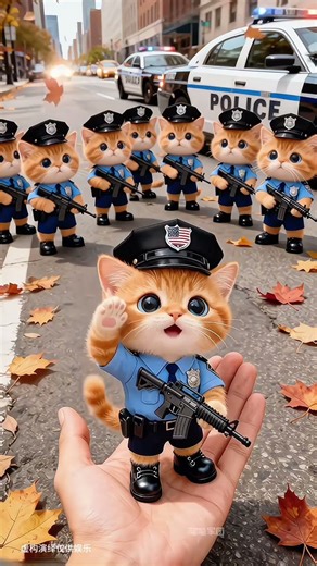 The interaction between the kitty policeman and the old lady is very heartwarming! , One-minute