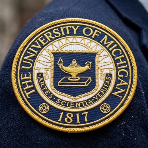 University of Michigan Logo Vinyl Decal, Waterproof Die Cut, Laptop Car Bumper, College Gift