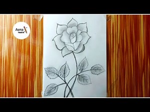 “Realistic Rose Pencil Sketch Tutorial | Easy Flower Drawing for Beginners | Asma Pencil Art”