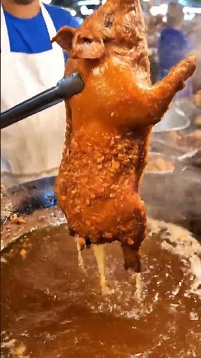 Whole Fried Pork! 🐷 The Most Satisfying Crunch Ever 🤤 #Shorts