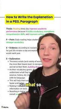 How to Write the Explanation in a PEEL Paragraph