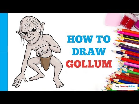 How to Draw Gollum in a Few Easy Steps: Drawing Tutorial for Beginner Artists