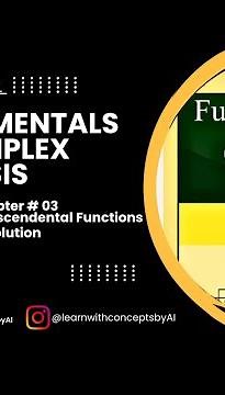 Complex Analysis by Dr Iqbal || Ch #3 Elementary Transcendental Functions || Solved Exercise