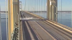 Video shows why falling ice on Mackinac Bridge is such a hazard