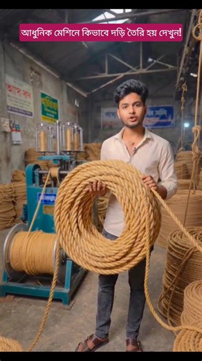 See How Rope Is Made Using Modern Machines! | Rope Making Process with Modern Machinery #shorts