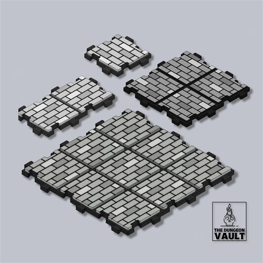 Table Top Modular Game Tile SET - Brick Pattern - STL File - Etsy