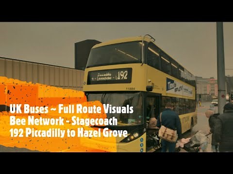 {UK Buses} Full Route Visual ~ 192 Manchester Piccadilly to Hazel Grove