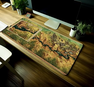 Baldur's Gate 3 Map Mouse Pad: Forgotten Realms Gaming Desk Mat - Etsy