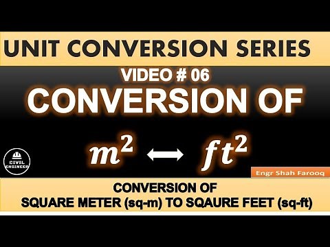 Convert Square Meter to Square Feet | m2 to ft2 | Unit Conversion | Square feet into Square meter