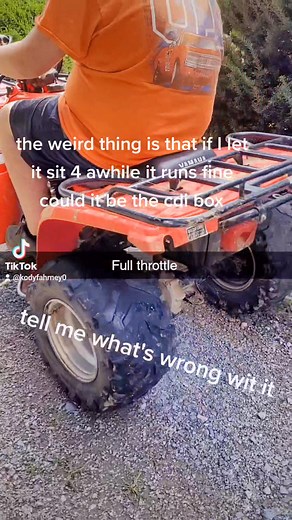 tell me what's wrong already cleaned the carb and it still does it #pieceofshit #notahonda yamaha timberwolf 250