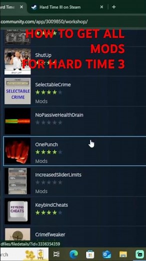 HOW TO GET ALL MODS FOR HARD TIME 3