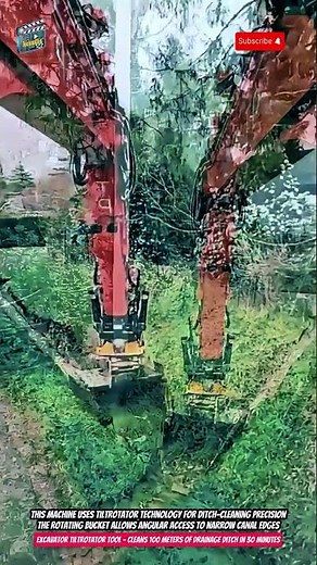 Excavator Tiltrotator Tool – Cleans 100 Meters of Drainage Ditch in 30 Minutes