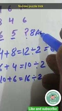 Easy Number Puzzle Trick | Find the Missing Number in Seconds