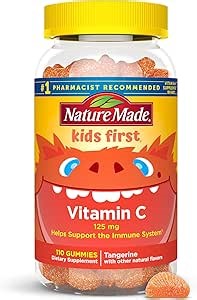 Nature Made Kids First Vitamin C Gummies for Kids, Dietary Supplement for Immune Support, 110 Gummies, 110 Day Supply