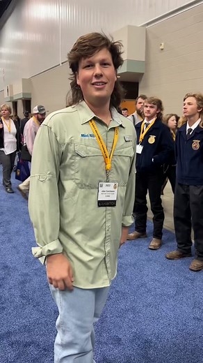 Mud Hole Mullet Competition at the Future Farmers of America (FFA) National Convention in Indianapolis, Indiana. We gathered the best mullets, meticulously judged each head of hair based on many, many, in depth factors and chose the obvious winner! Congrats to Dakota on the huge win in the biggest Mullet Competition in America! Visit Mud Hole for all of your Custom Fishing Rod component and Mullet needs. #mudholetackle #mudholemullet #mulletminute #ffa #ffa22