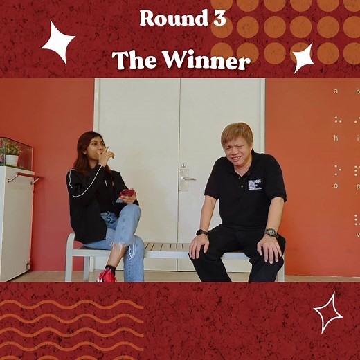 In this series of Sighted V.S. Blind, our blind guides and interns set out to see who will come out on top in a battle of skills! Making their first appearances, we have one of our guides, Uncle Gary, and our intern from Batch 27, Yasvini, testing their skills in a 3-round battle to make each other laugh. The person who scores the most points wins, and the loser has to treat them to lunchl! 🍽 Swipe to watch and find out who won the battle! 🥊 #didsg #dialogueinthedark #singapore #blind #sighted