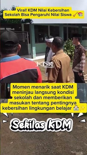 Viral! KDM Says School Cleanliness Can Affect Students' Grades 🧹📚