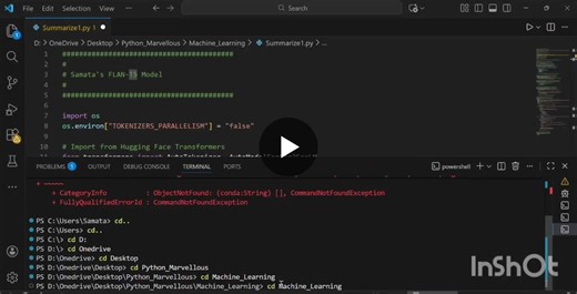 #machinelearning #nlp #ai #python #huggingface #flant5 #summarization #questionanswering #aiforeveryone #learningbybuilding | Samata Kadam