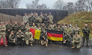 U.S. military police attempt Norwegian sharpshooter badge