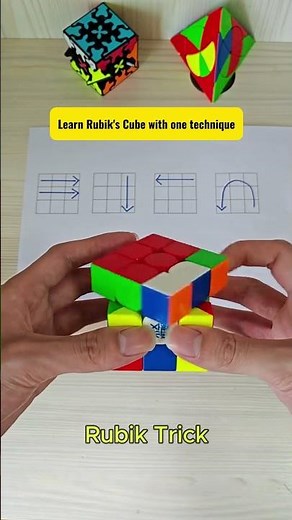 Learn Rubik's Cube 3x3 with one technique #rubikscube