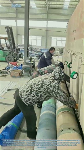 Herstellung von Geotextilrollen! Verpackung für den Bodenschutz