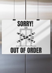 Elevator Out of Order Sign for Print - Etsy Australia