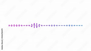 Audio music timeline bar moving with track on a transparent background, Audio waveform equalizer spectrum, Music equalizer, Sound visualization