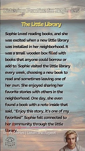 Practice English Listening | Short Story | Beginner level: The Little Library