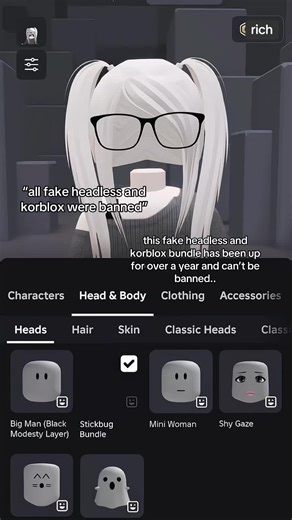 tutorial on how to get it is pinned!! group: UGC mask #roblox #fakeheadless #fyp #robloxfits #foryoupage