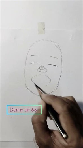 Face Drawing / Simple sketch- Girl laughing #portraitdrawing #facedrawing #shorts