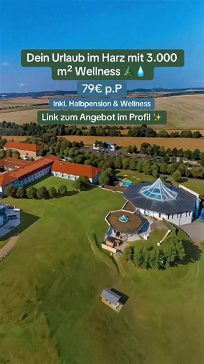 💎 Im idyllischen Harzvorland – auf dem Gelände eines ehemaligen Zisterzienserklosters, umgeben von grünen Wiesen und Wald 💎 3.000 m² Bäderwelt mit Innen- & Außenbecken, 62 m Wasserrutsche, Strömungskanal und mehreren Saunen (Eukalyptus-, Block-, Trockensauna u. v. m.) 💎 Halbpension inklusive: Frühstücksbuffet mit Gebäck, Obst & Eierspeisen sowie Abendbuffet mit regionalen Fleisch- und Fischgerichten, Pasta & Desserts 💎 Inklusive Welcome Drink, Bademantel-Leihe, 10 % Rabatt auf Massagen & Ein