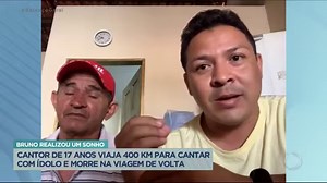 681K views · 13K reactions | SONHO INTERROMPIDO: TV RECORD FAZ REPORATGEM ESPECIAL SOBRE MORTE DO JOVEM CANTOR BREJENSE, BRUNO VIANA "Bruno estava feliz. Faltava uma semana para ele assinar o primeiro contrato profissional da vida, com um investidor americano, que o levaria para os Estados Unidos". | William Fernandes Novo | Facebook