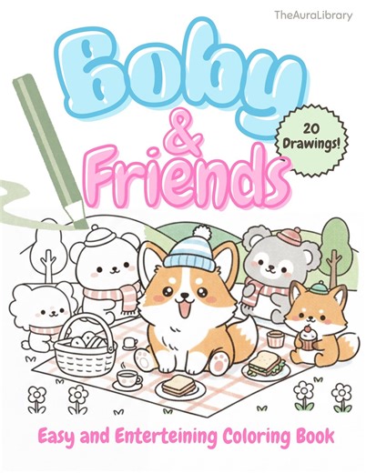 Kawaii Corgi Coloring Book, 20 Minimalist Dog Adventures (digital Download) - Etsy